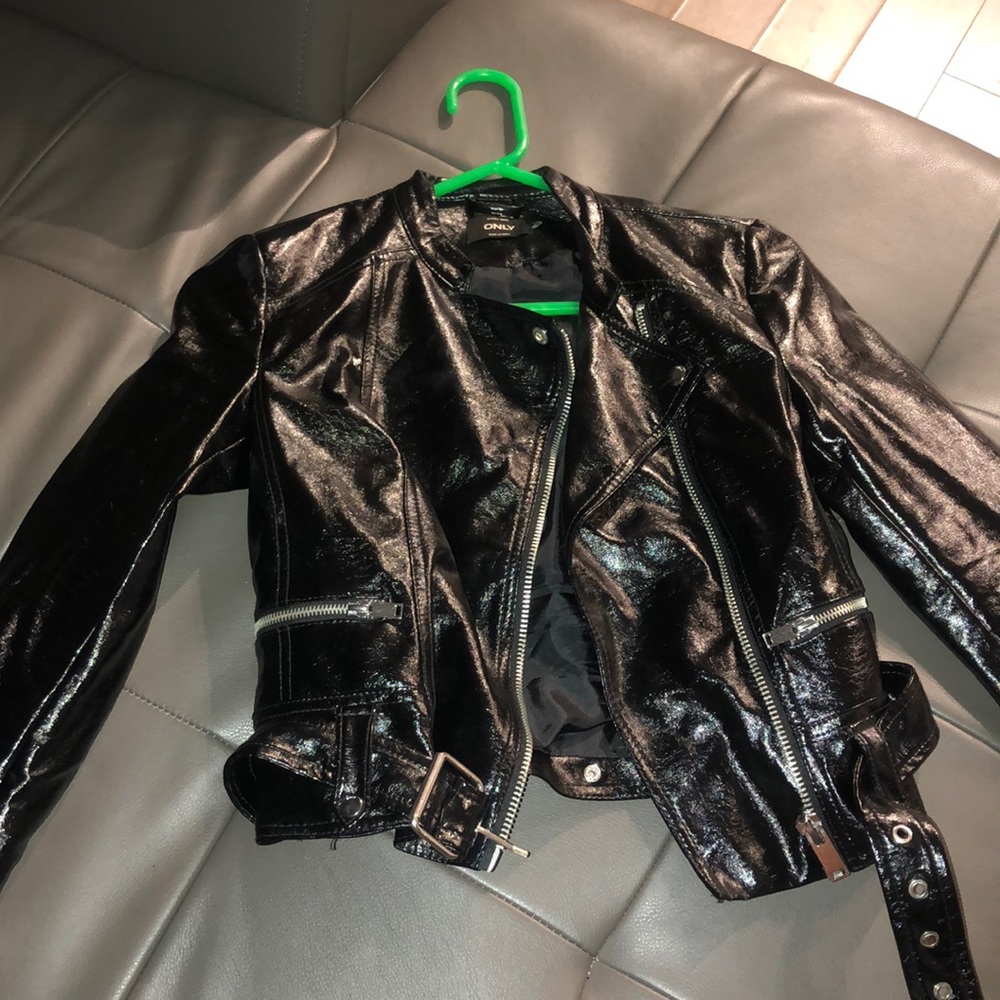 Only shiny pleather jacket
